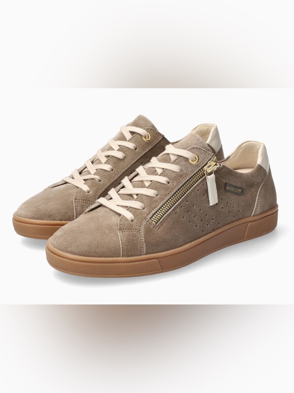 Mephisto Nikita sneakers in warm grey suede size 7